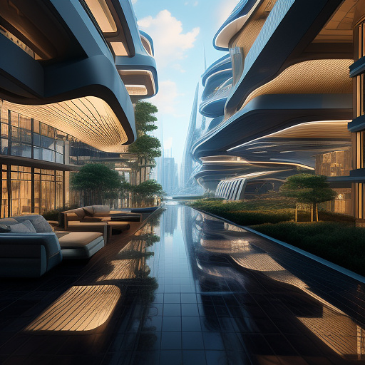 A naked japanese girl  in design of the future style