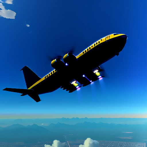 An airplane is flying. people are falling out of it. in custom style