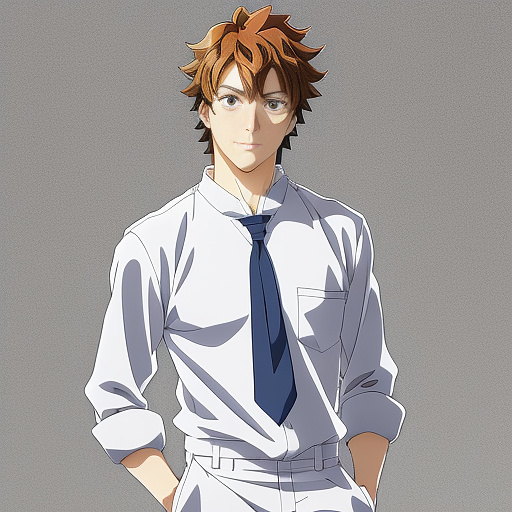 A man in anime style