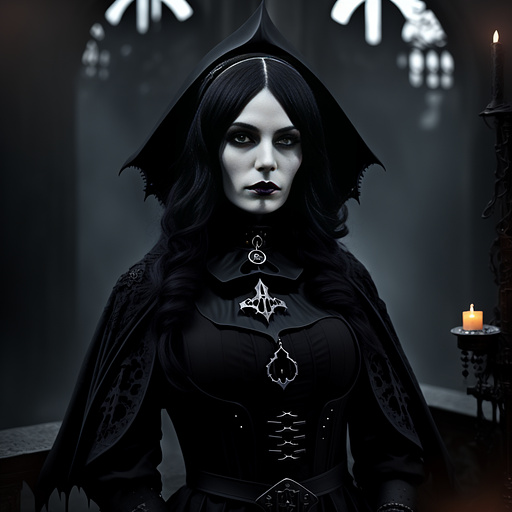 Warhammer 40k female psyker in gothic style