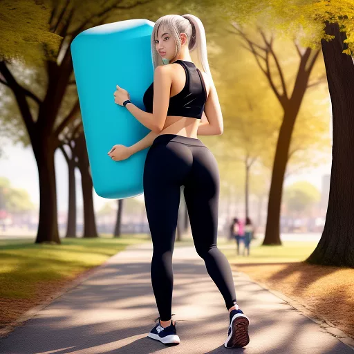 Anime Yoga Porn - Woman running in yoga pants and that's all. anime