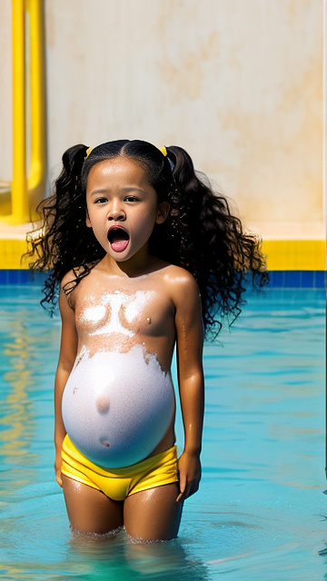 7 years old, pregnant, jenna ortega, yellow boots, completely nude, screaming in pain, water broke  in custom style