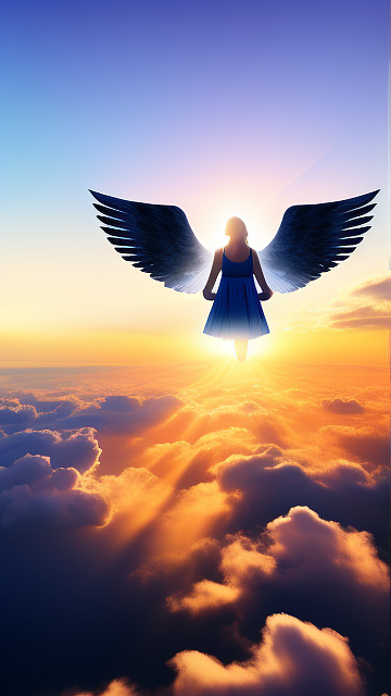 Angel in the sky in custom style