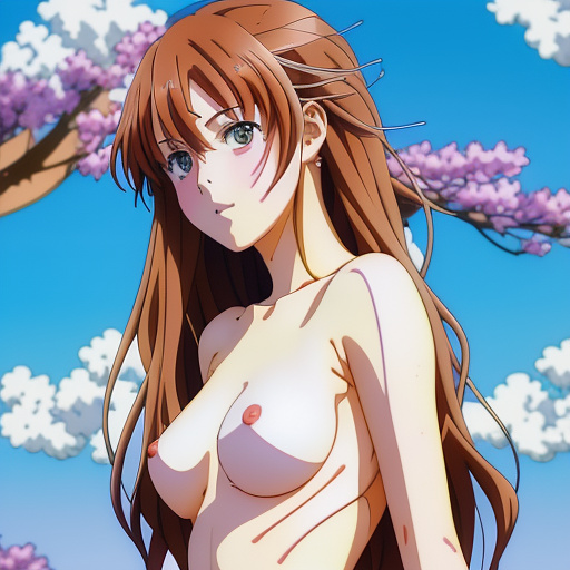 Naked girl in anime style