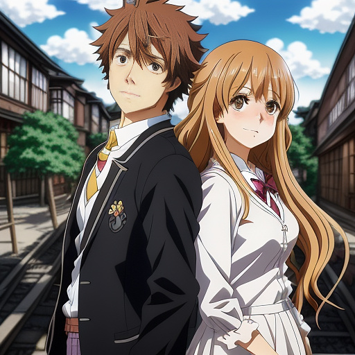 Harry and hermione adult  in anime style