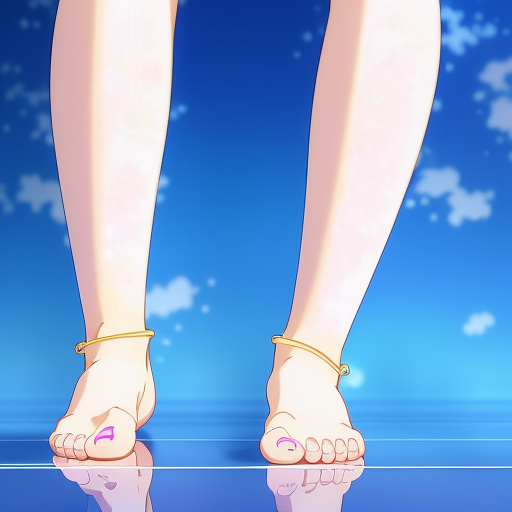 Feet in anime style