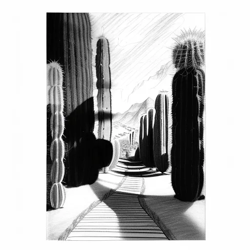A long cactus  in pancil style