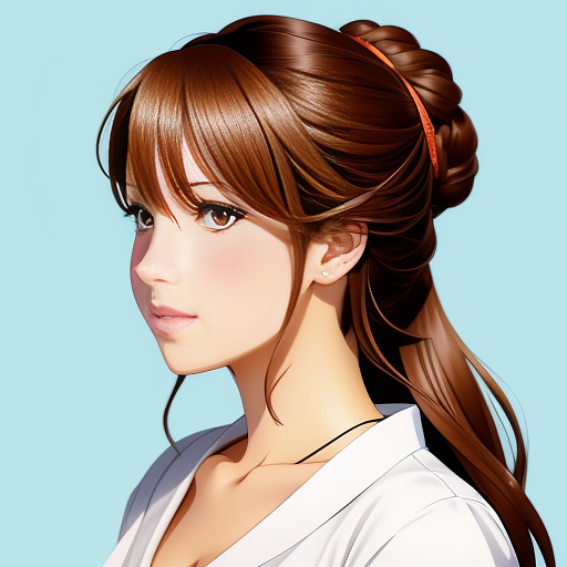 A beautiful woman in anime style