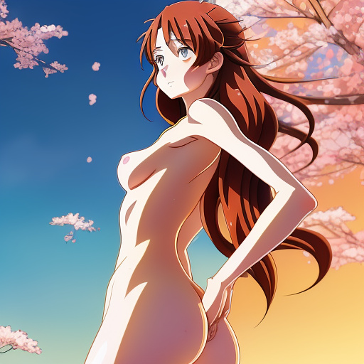 Ratatatat74，a nude girl in anime style