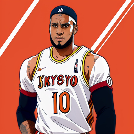 Lebron james in anime style