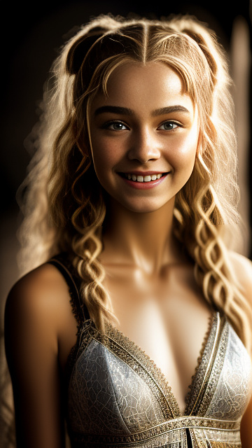 Realistic, highly detailed, 12-year-old , wearing lace underwear,blonde hair up, pale  skin, makeup on face, smiling , in egypt style