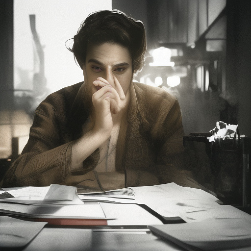 In a dark room, there is a telephone and a gun on the table. a man is sitting on a chair, and he is dead. in custom style