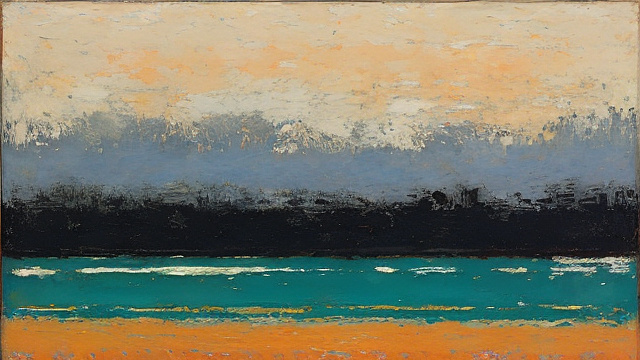 Abstract painting, minimal, muted color, by childe hassam in custom style