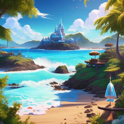 3d cartoon style, elsa from frozen wearing a white towel at a sunny beach, ocean in the background, soft lighting, disney-style rendering in disney 3d style