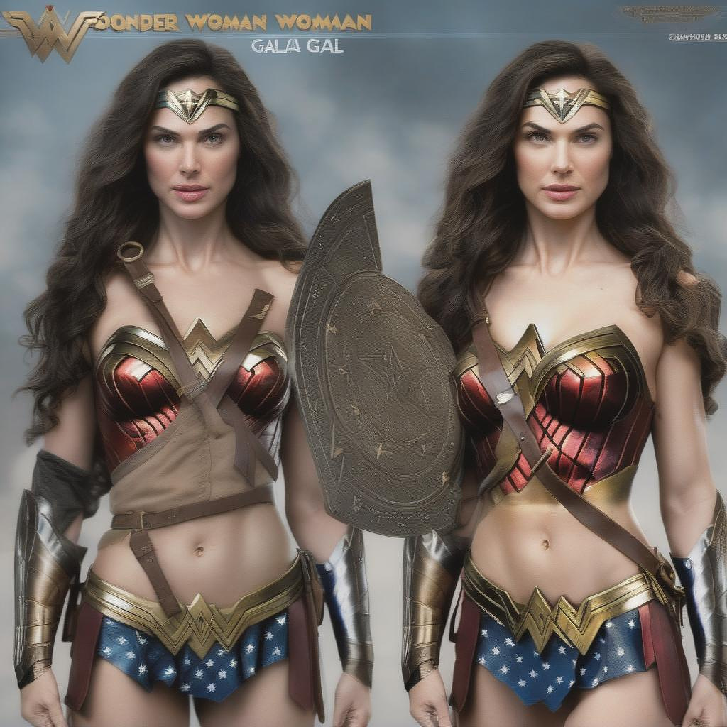 Wonder woman gal gadot
 in fantasy style