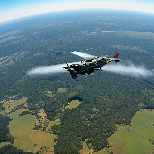 People fall out of a flying plane in custom style
