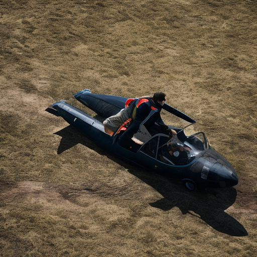 People fall out of a flying plane in custom style