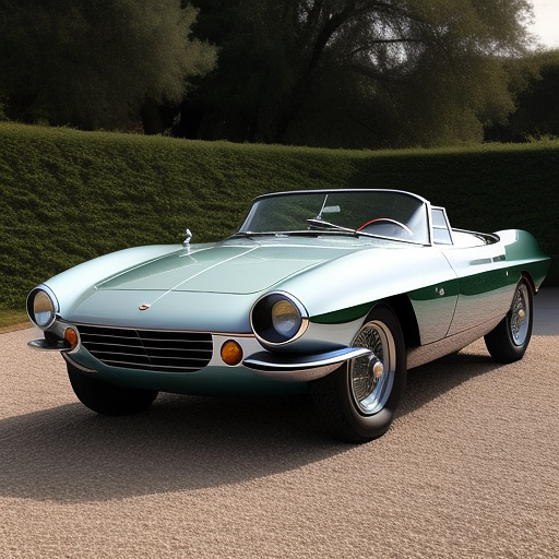 1960s italian sports car in custom style