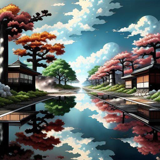 I stand in the eye of the storm; the imitator inherits only a curse.

what does this mean to you 

now i want an image for this of someone driving on a country road with an orange tornado surrounding the car as it is driving on the road and passing a house that is being ripped out at the same time  in anime style