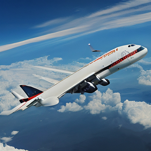 An airplane is flying. the side door of the plane is open. people are falling out of the plane. in custom style