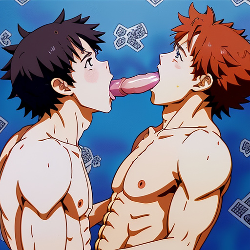 2 guys sucking eachother porn in anime style