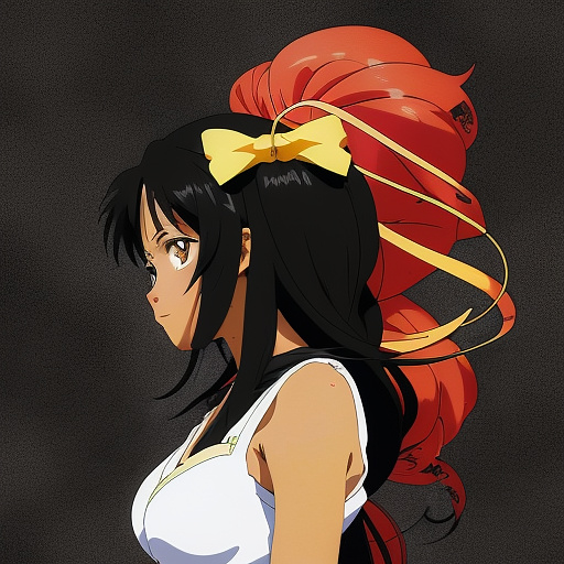 Faça uma mulher negra sem roupas in anime style