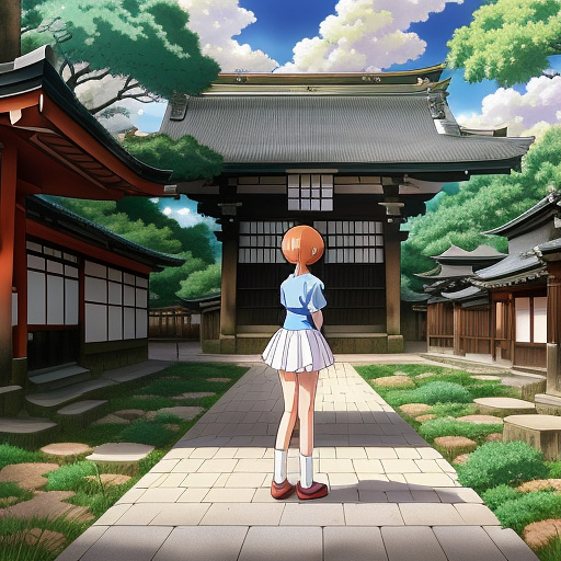 Girl pissing in anime style