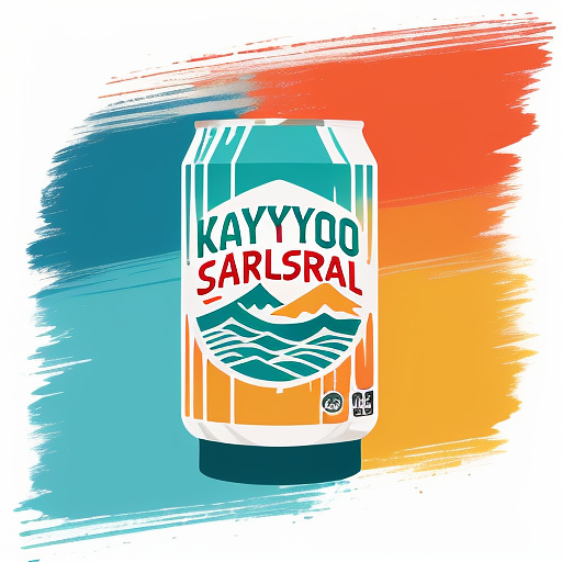 Masculine surfer with a campervan in a beach scene using the colours of cream, faded teal, rust, mustard and muted coral surf logo triptych with the words 'salty spray' on a white background hand drawn suitable for a tshirt in anime style
