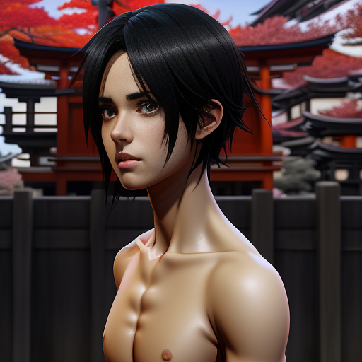 Handsome spanish guy named rodrigo, athletic skinny, short black hair, buzz haircut, shirtless, six pack abs, hands above his head, black pants and belt, restrained, tied up. in anime style