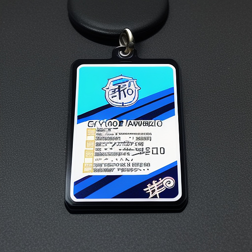 Police id card front png in anime style