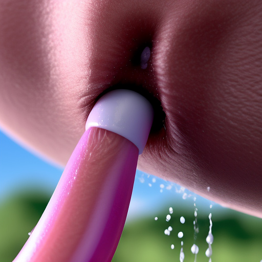 Ultra realistically a 10 year old girl shows her open vagina sprayed with sperm of very close detailed in custom style