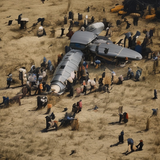 People fall out of a flying plane in custom style