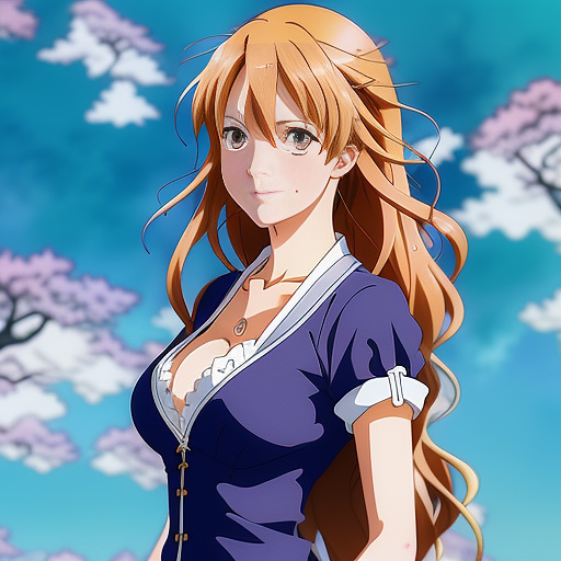 Sexy woman in anime style