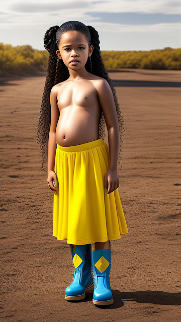 Hyper realistic, 7-years-old, jenna ortega, pregnant, nude, yellow boots in custom style