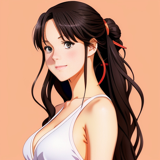 Sexy girl in anime style