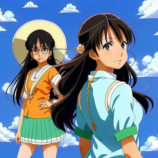 Indian girls in anime style