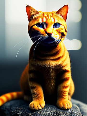 Orange tabby cat wearing a pilot uniform.
 in angelcore style