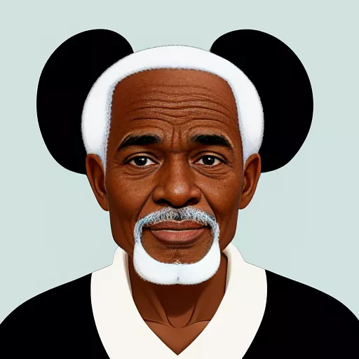 A traditional african grandpa clipart
. in disney painted style