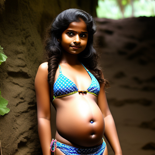 11 yrs old pregnant girl in bikini 👙 in kerala style  in custom style