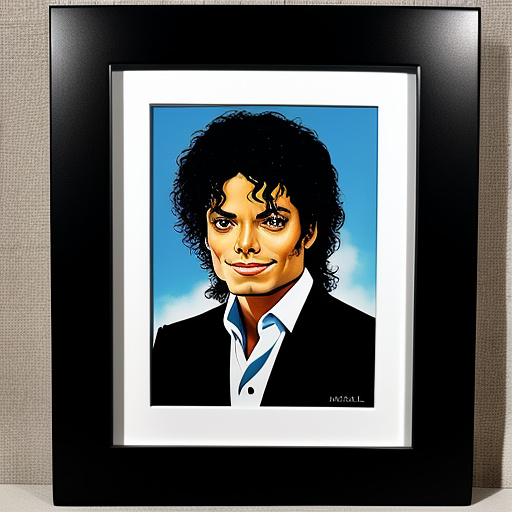 Michael jackson in a picture frame in custom style