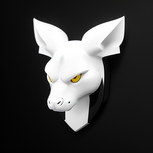 Create a minimal elegant black white angry taurus security logo, use a crazy taurus head angle view, cinematic angle in anime style