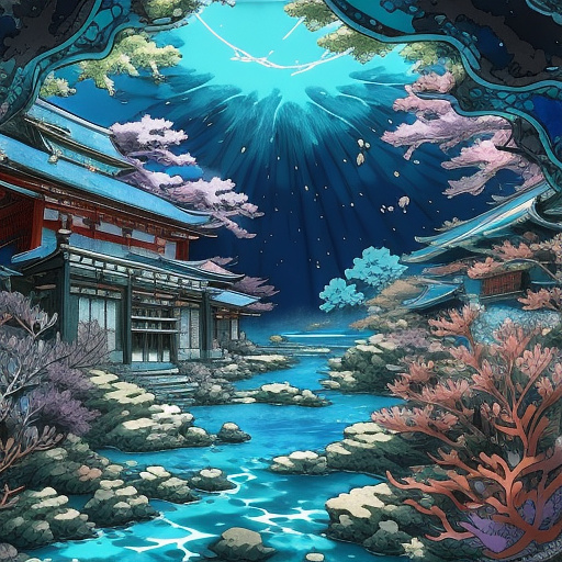 Underwater
 in anime style
