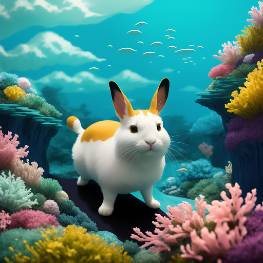 Sea bunny fursona
 in anime style