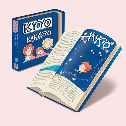 Baby in the book in anime style