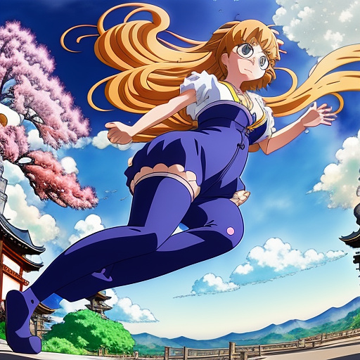 A huge belly. in anime style