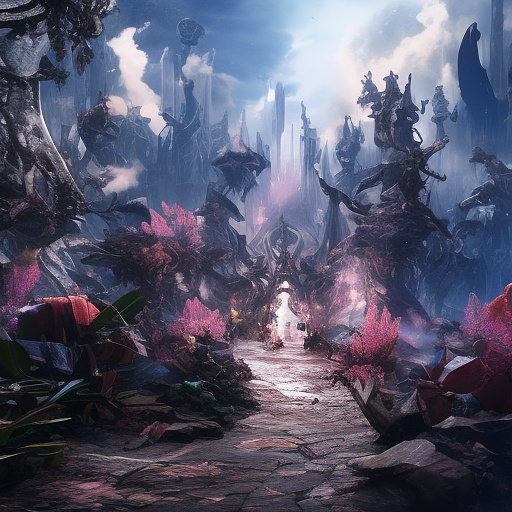 Konfrontation in angelcore style