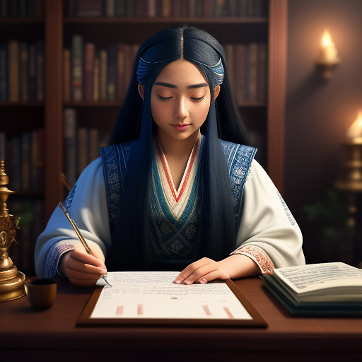 An ancient war courier reading a letter before the king in high quality 8k anime.png