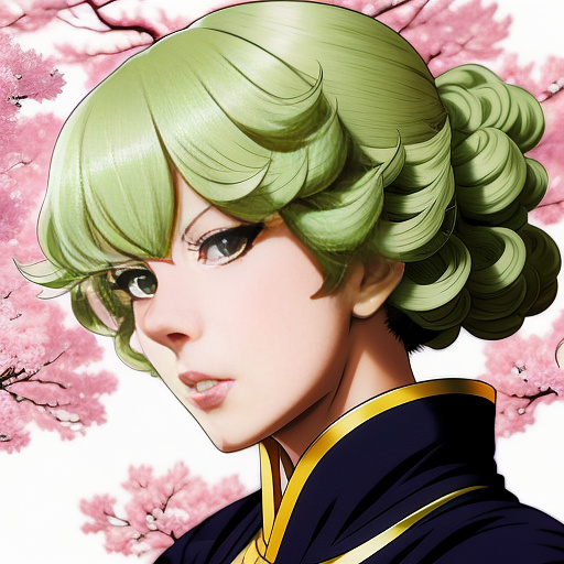 Tatsumaki from one punch man in anime style