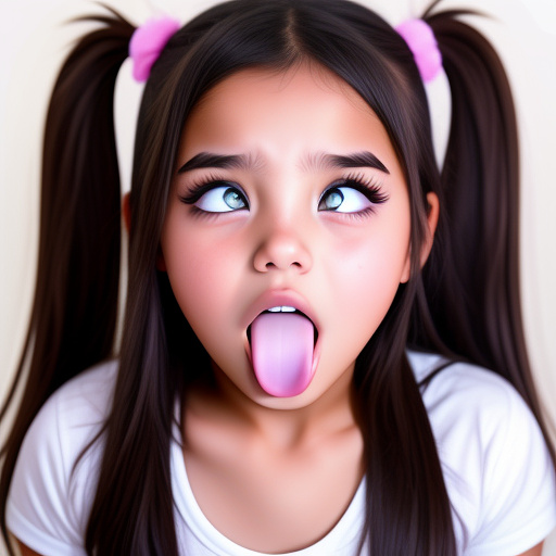 Little girl ahegao
 in custom style