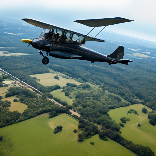 People fall out of a flying plane in custom style
